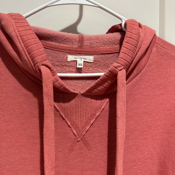 NEW Maurices oversized ribbed solid hoodie XS coral color - Picture 2 of 8